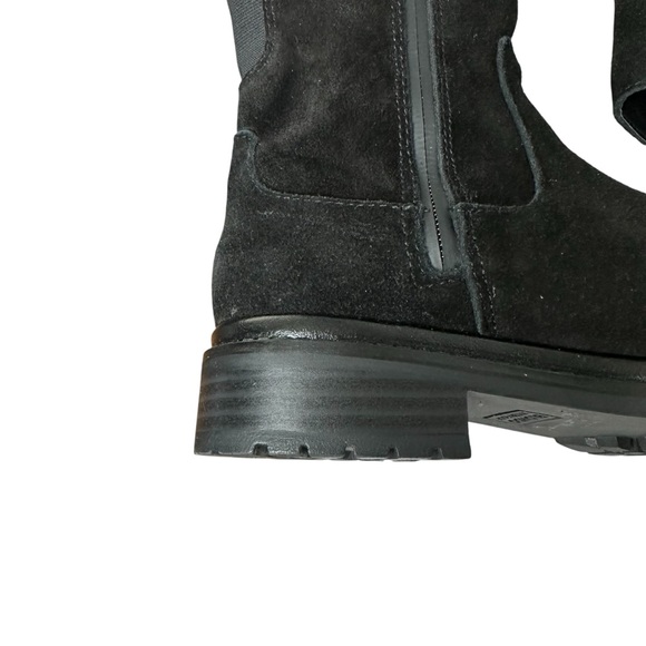 Reagan Waterproof Knee High Lug Boot in Black Suede 7.5 - Picture 12 of 14